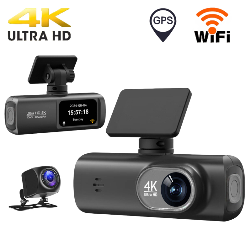 4K WiFi Dash Cam Front Rear Night Vision 2