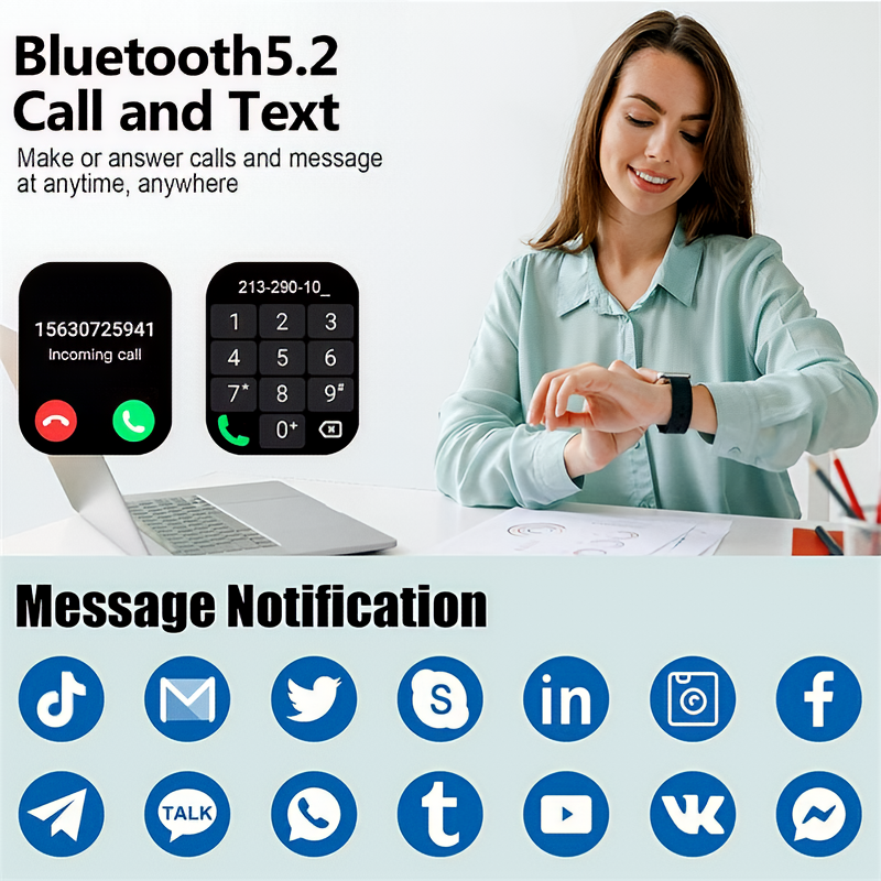 Touchscreen Smartwatch with IP68 and Bluetooth Calls 4