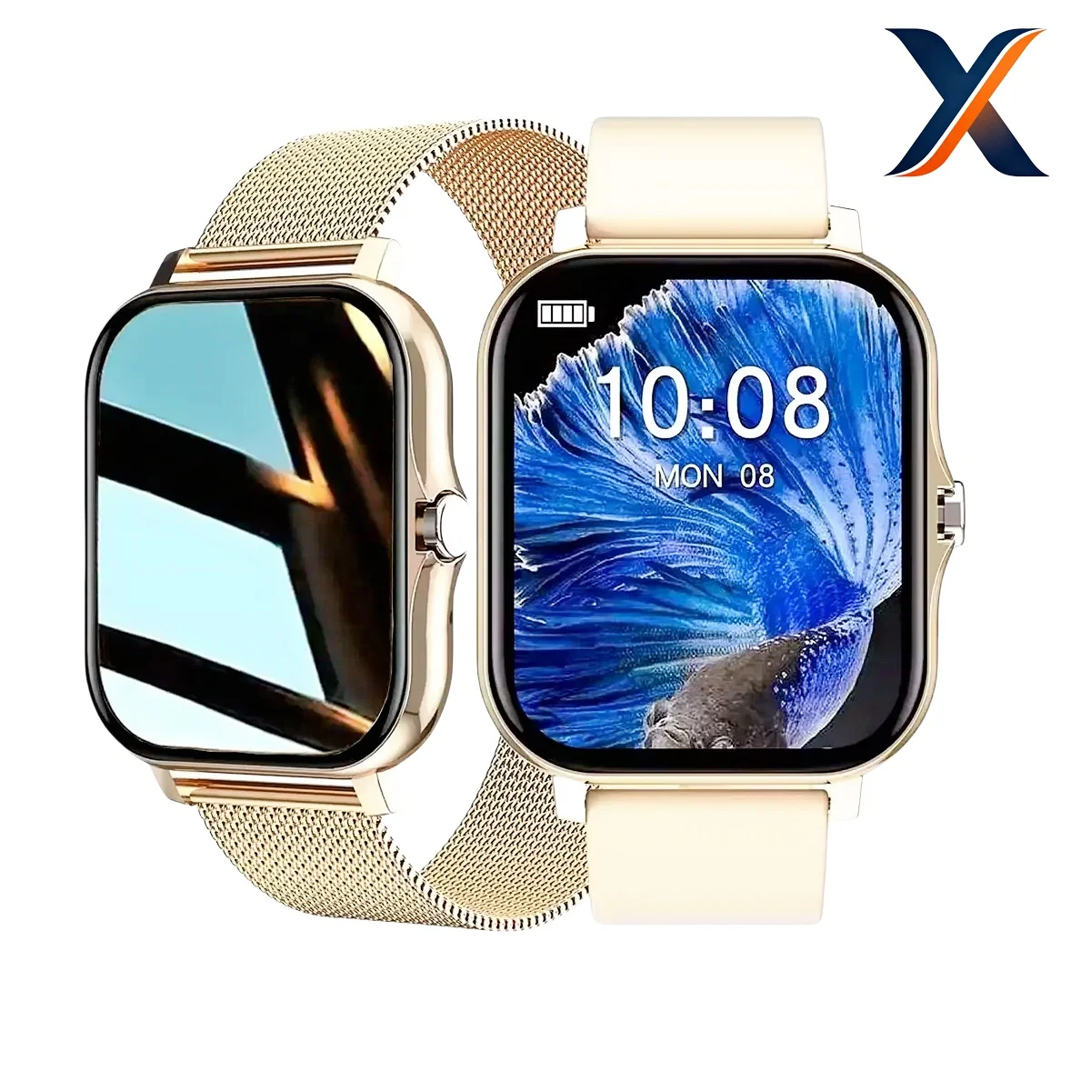 Waterproof Smartwatch with Steel Band