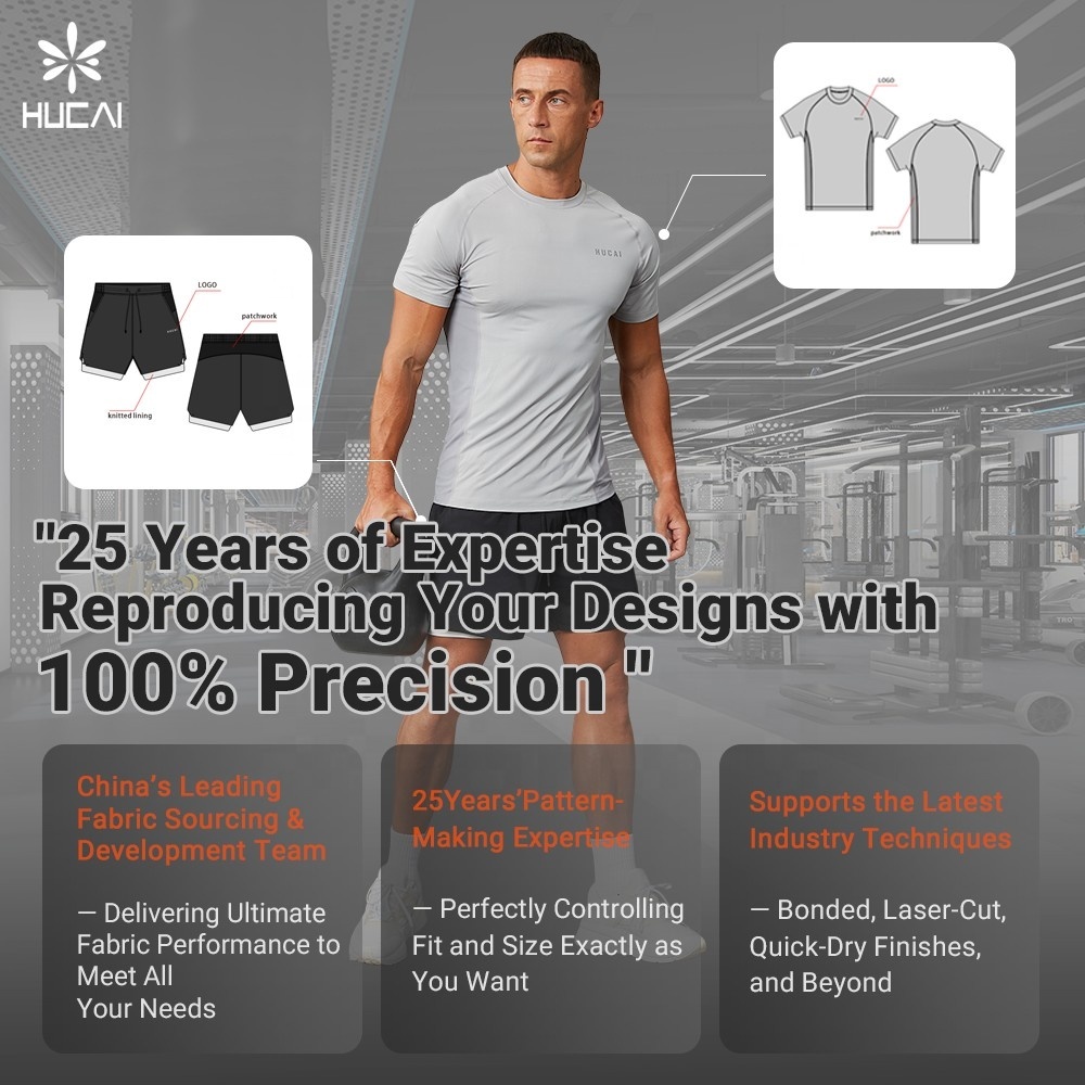 Herren Nylon-Spandex Muscle Fit Kompressionsshirt 4