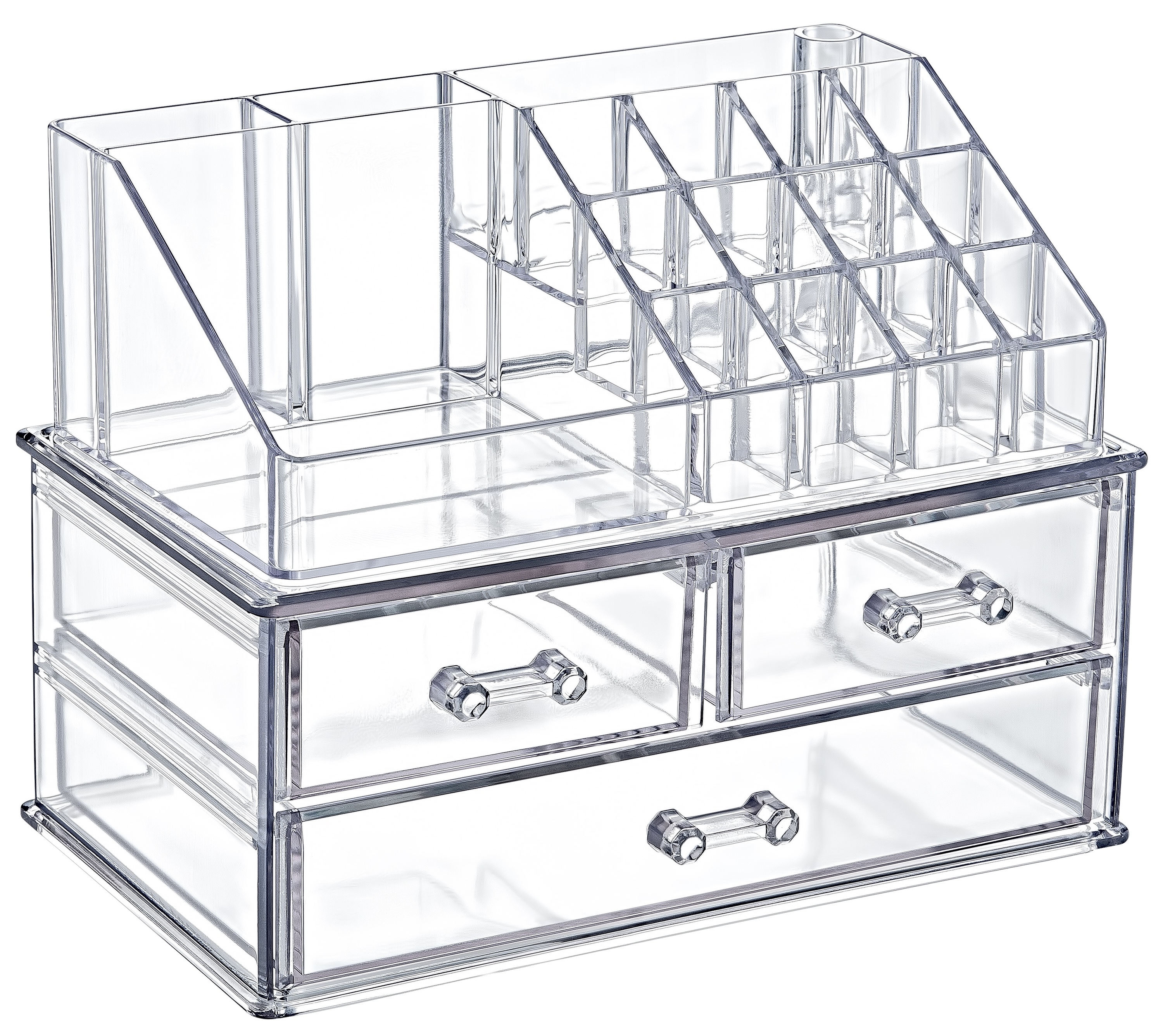 Transparent Acrylic Makeup Organizer 3 Drawers 4