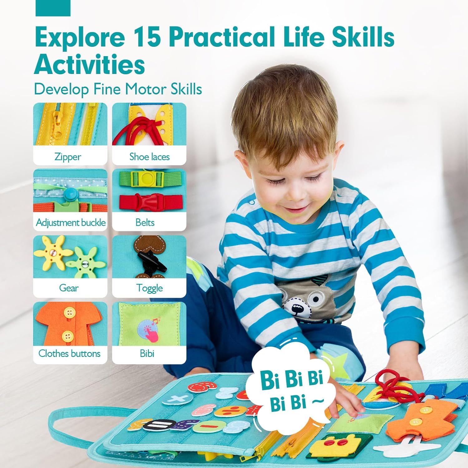 Filz Bauernhof Busy Board für Kleinkinder 4