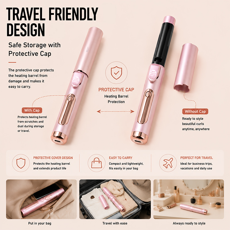 Cordless USB Curling Wand 25mm 3