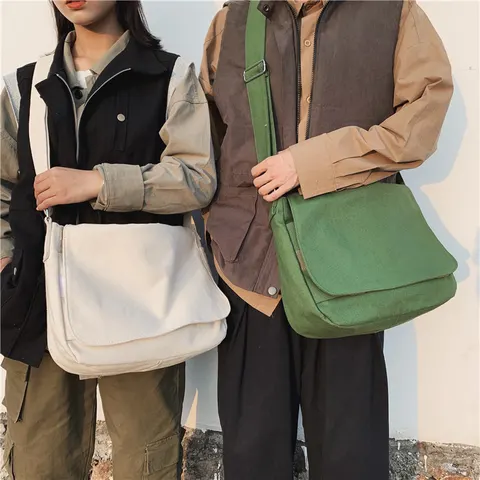 Schlichte Canvas-Umhängetasche im Japan-Stil