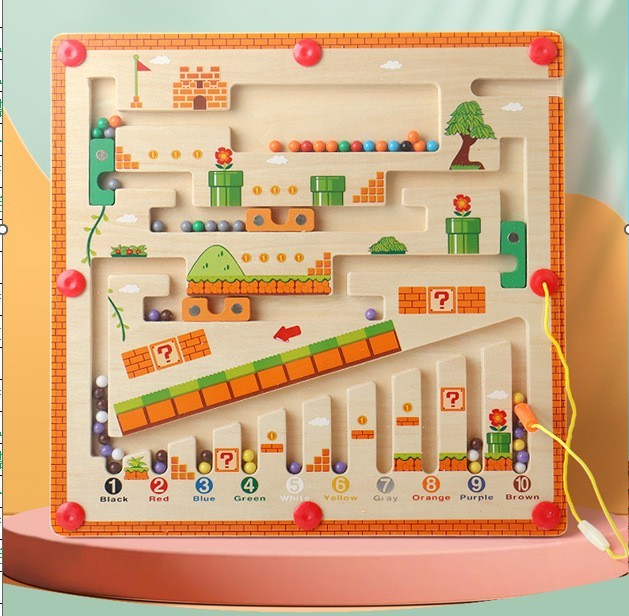 Montessori Wooden Bead Maze Toy for Kids