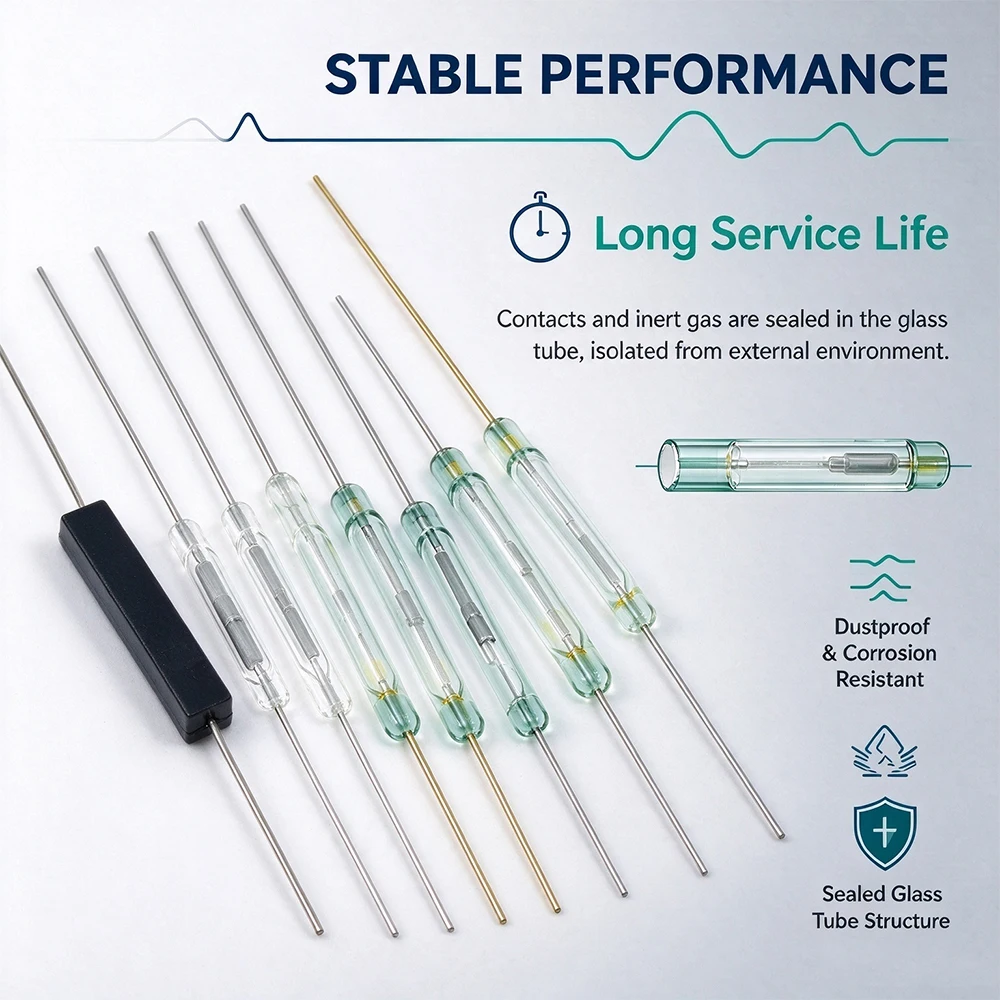 Magnetic Reed Switch Sensor Set, 10 Pieces 3