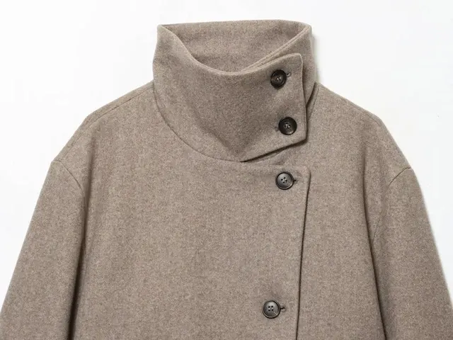 Loose Long-Sleeve Women's Coat, Stand Collar 4
