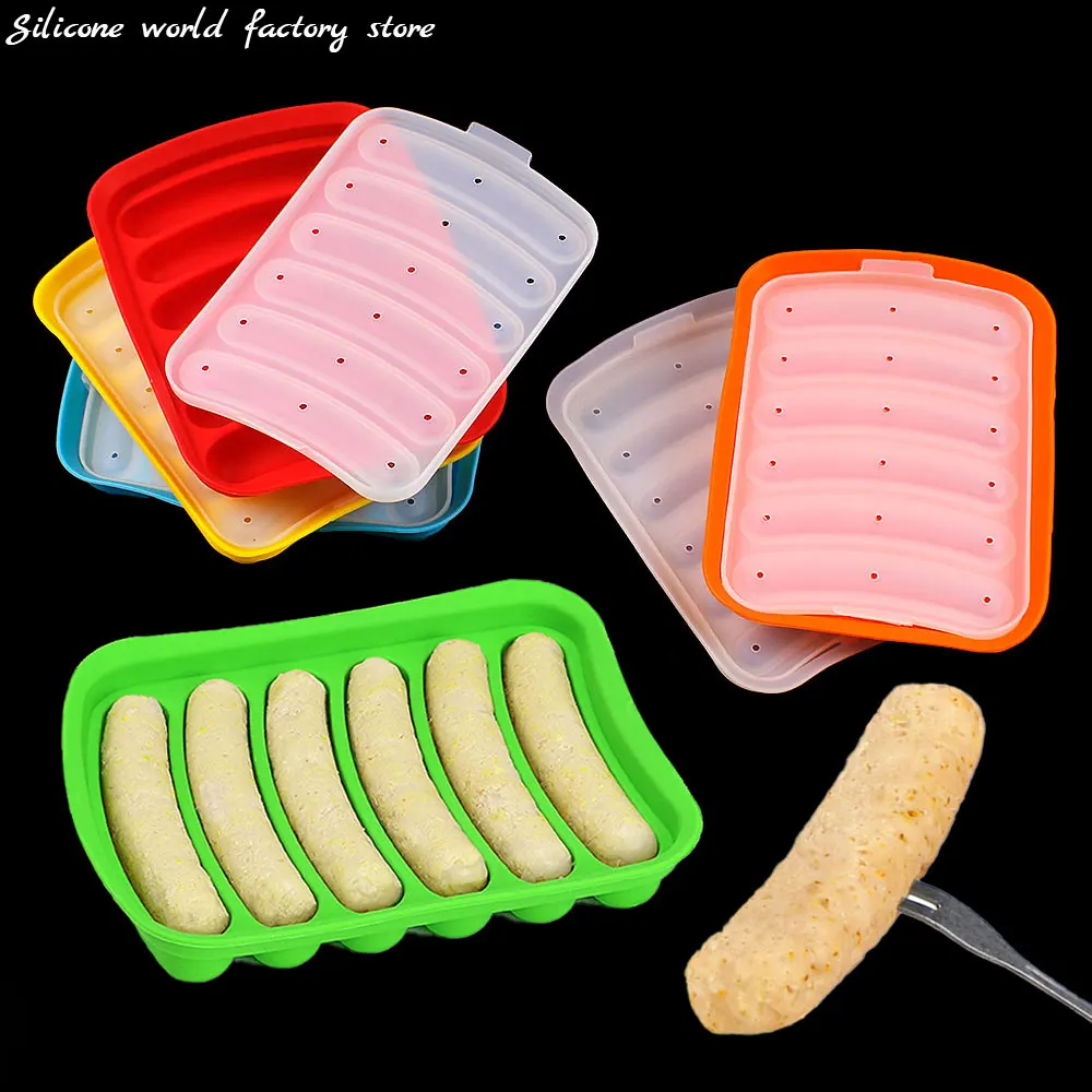 Silikon Welt DIY Wurst Formen mit Deckel Baby