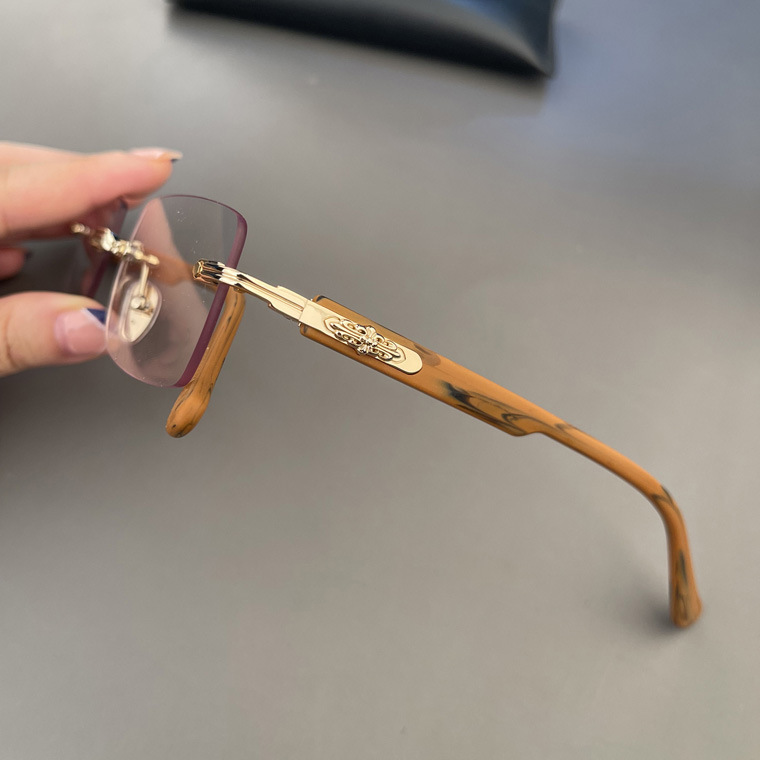 Transparent Square Rimless Eyeglasses Blue Light Blocking Glasses 2