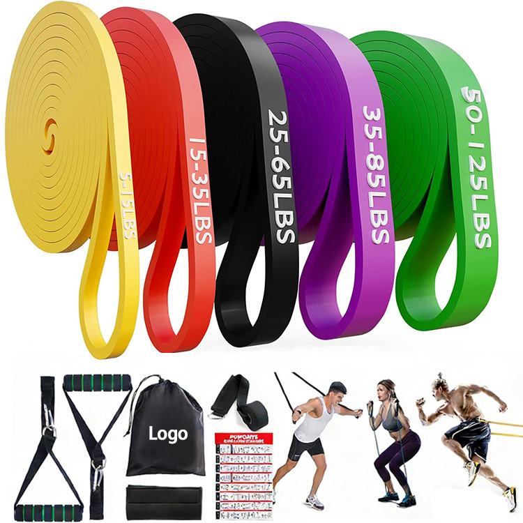 Pull up Assist Bands Set TPE 208cm Resistance