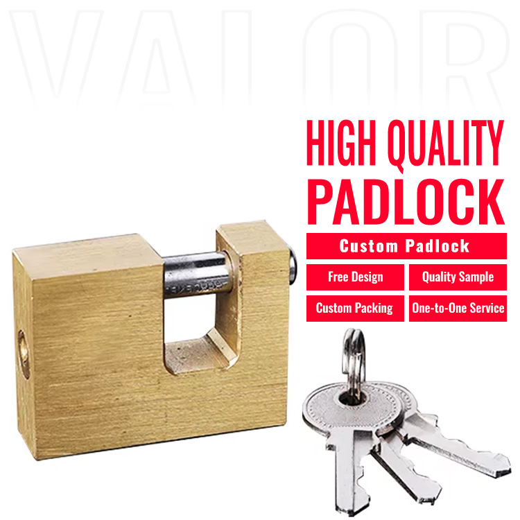 Brass Rectangular Padlock Heavy Duty Rustproof Security For
