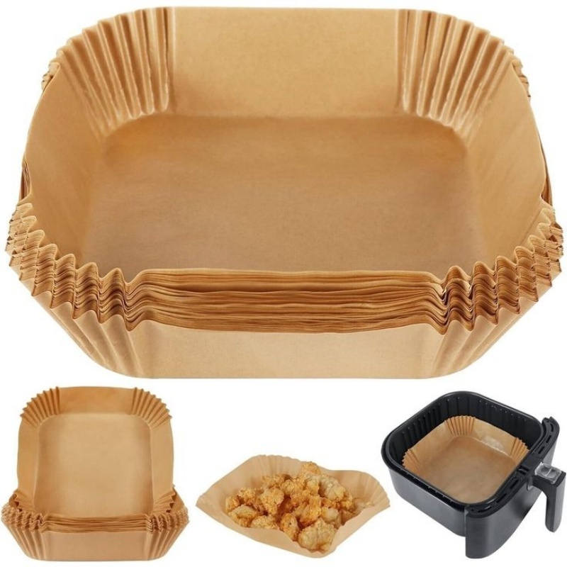 Disposable Air Fryer Paper Liners 50 100pcs Square