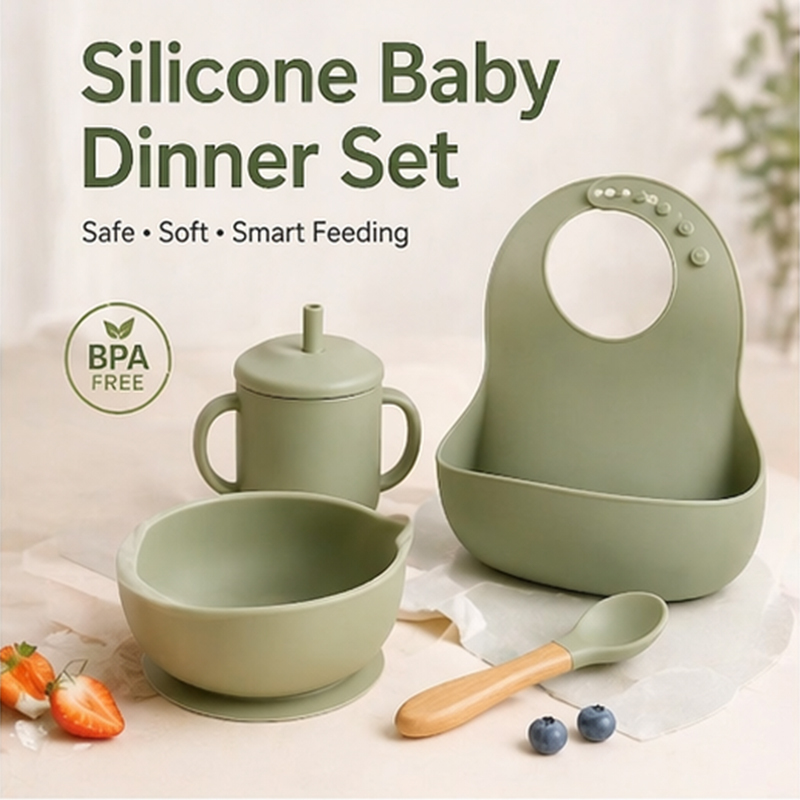 Silicone Baby Feeding Set Food Grade BPA Free