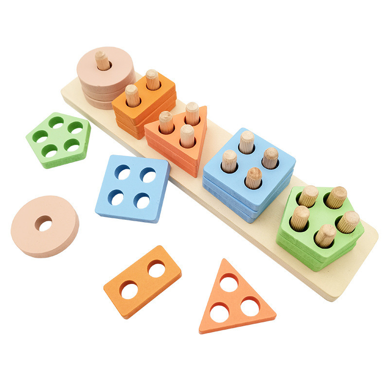Non-Toxic Wooden Stacking Blocks for Toddlers 4