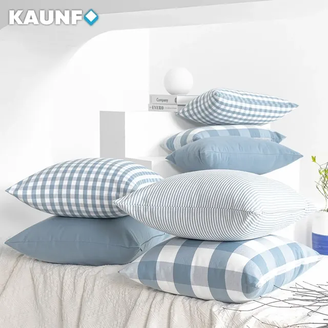 Canvas-Kissenbezug gestreift 1