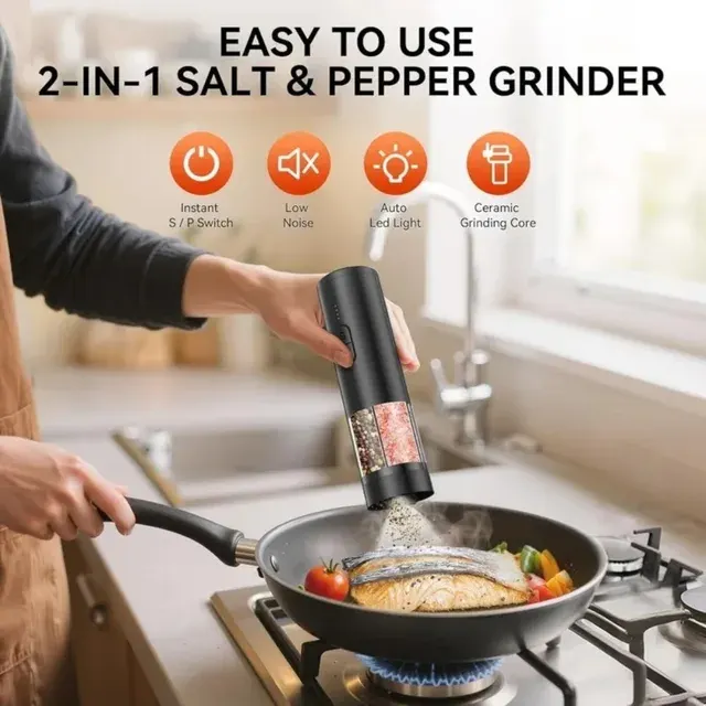 Electric Salt and Pepper Grinder Set 2