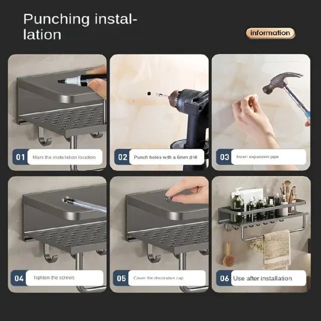 Aluminum Wall Spice Rack 3