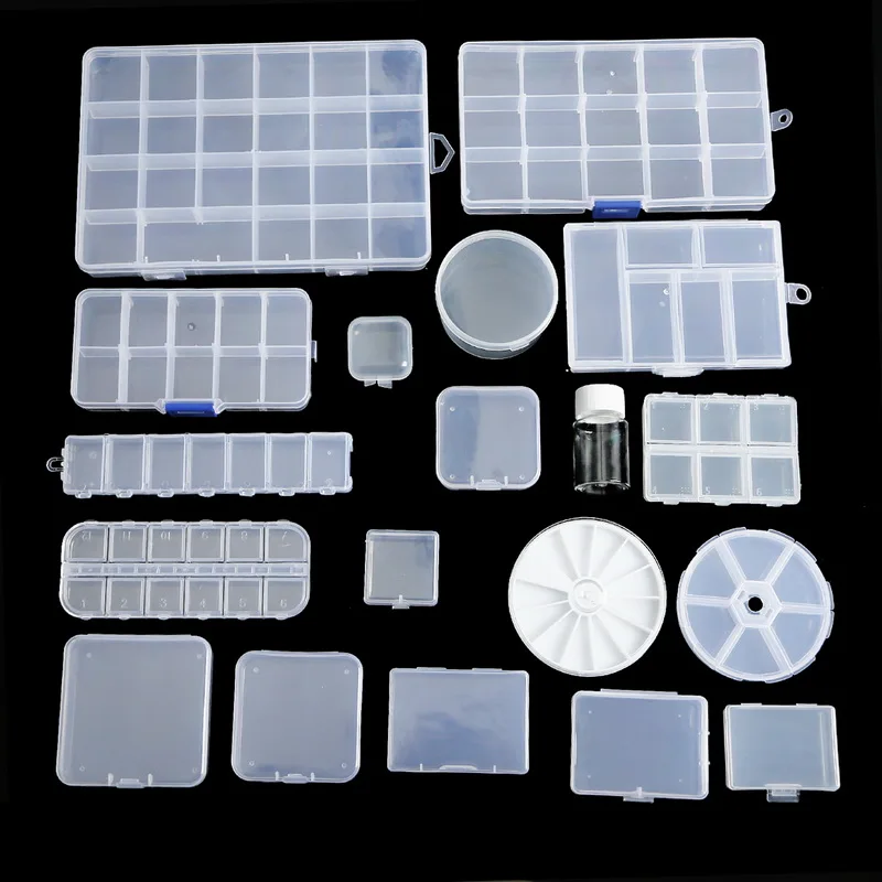 Plastic Jewelry Box with Adjustable Compartments 2