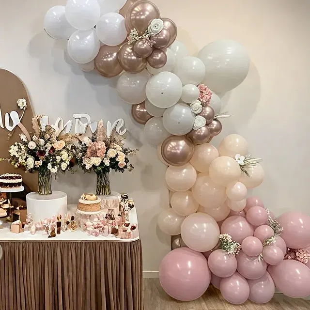 Macaron Pink Gold Balloon Set 2