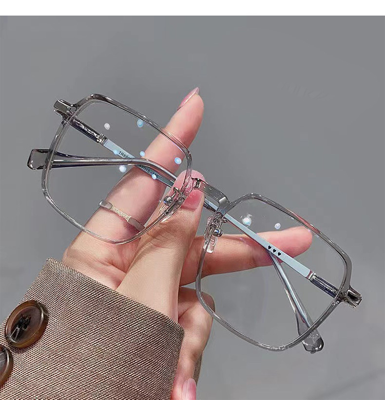 Women's Solid Optical Glasses Fashionable Anti Blue Light