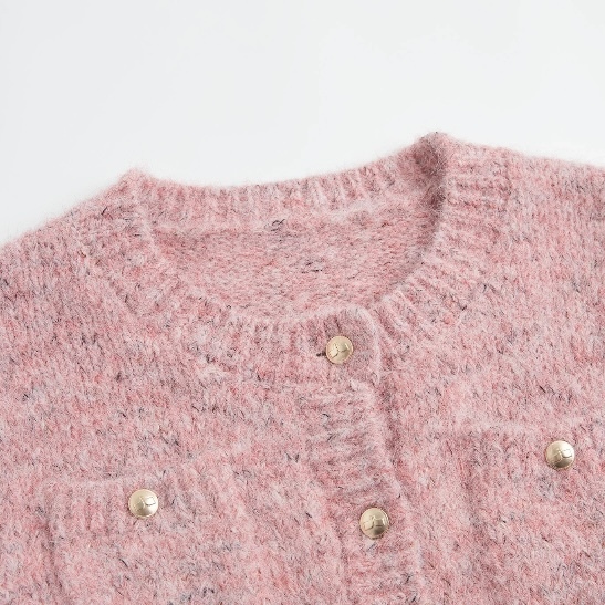 Cotton Knit Cardigan Single Button 3