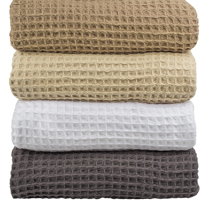 Queen Size 100% Cotton Waffle Weave Blanket