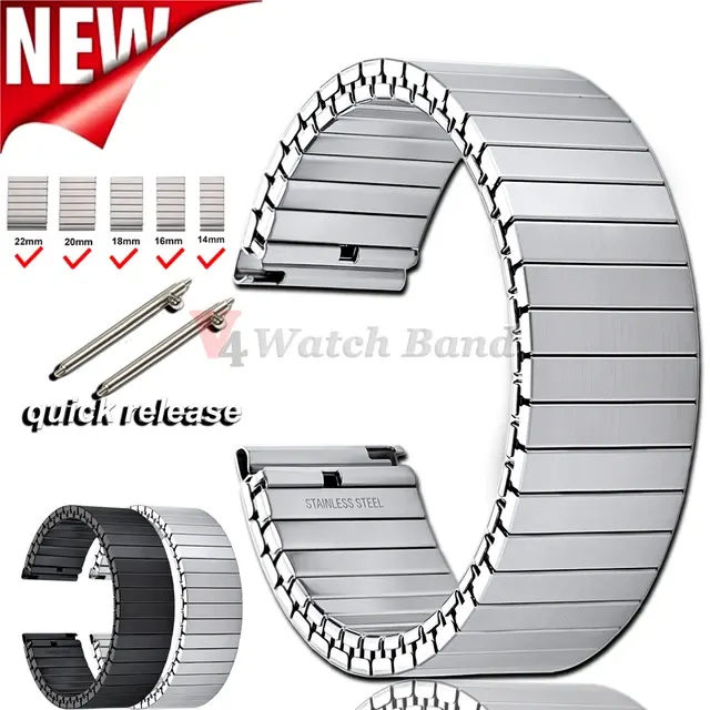 Stainless Steel Quick-Release Watch Band Extender 2