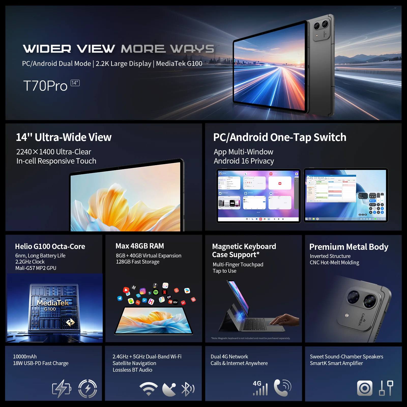 Teclast T70Pro Android 16 Tablet mit Gemini AI 2
