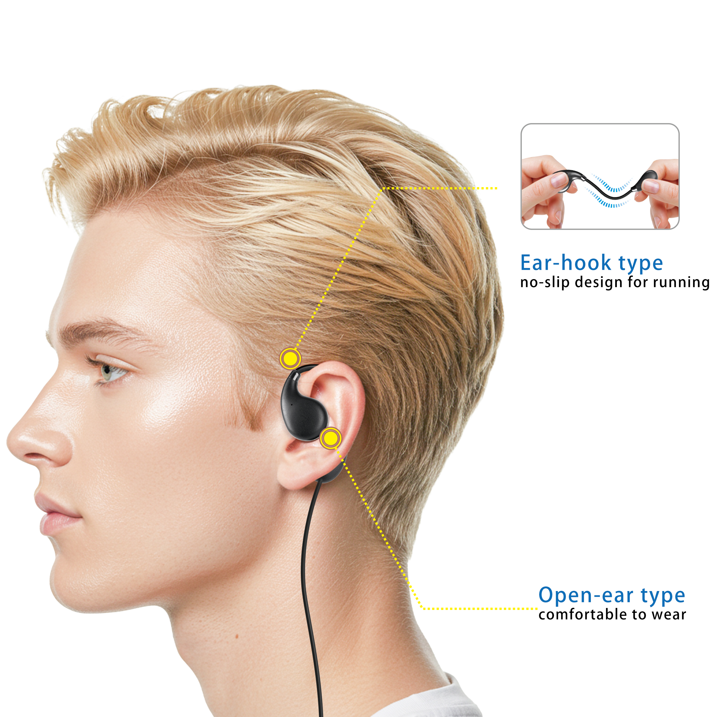 Open-Ear Wired Earbuds Type-C Heavy Bass 2