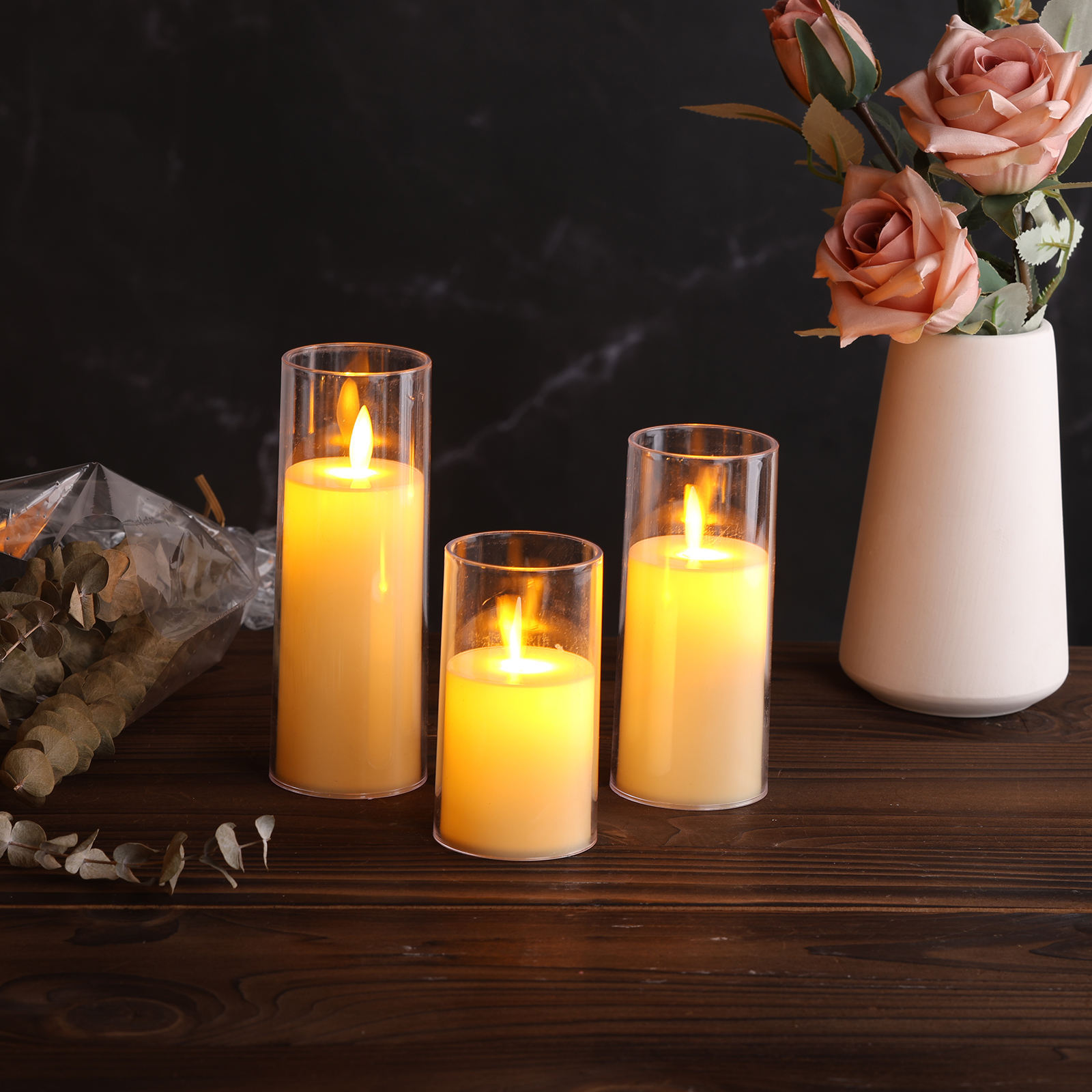 Battery Operated LED Flame Cup Candle 4