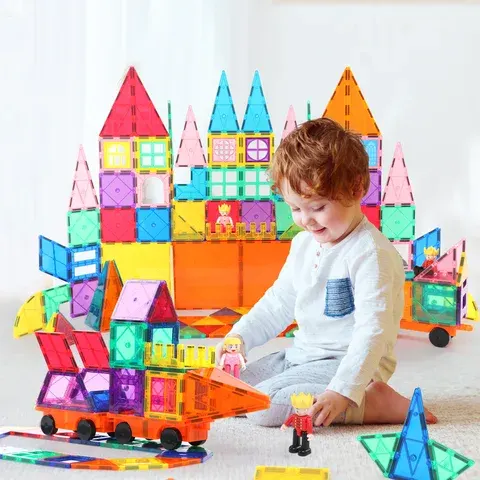 Magnetic Building Tiles Set 120 Pieces