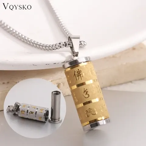 Prayer Wheel Pendant Necklace