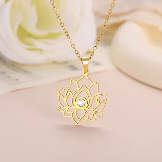 Lotus Pendant Necklace 2