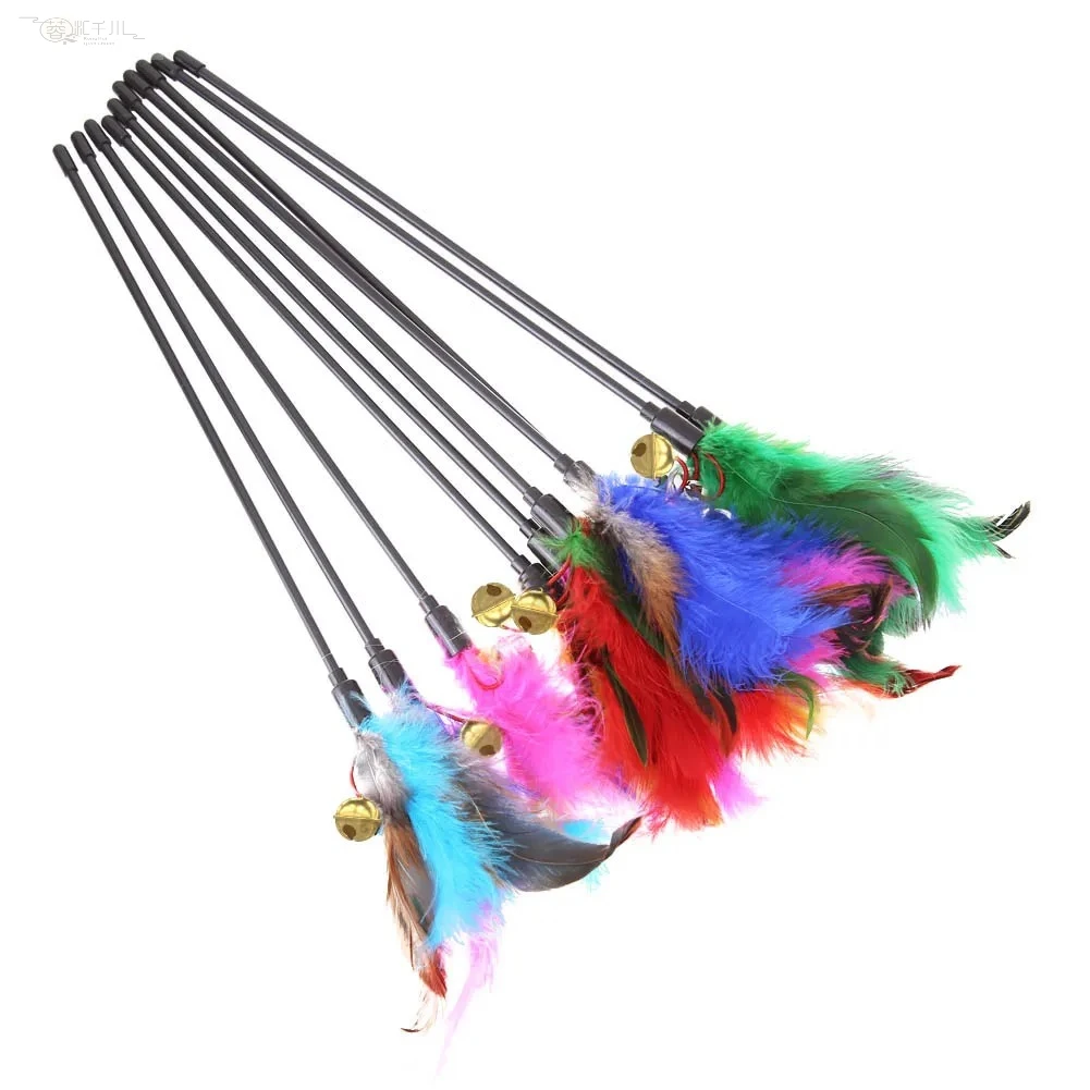 5-Piece Cat Feather Wand Toy Set