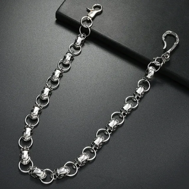 European American Style High-End Alloy Skull Head Pants 3
