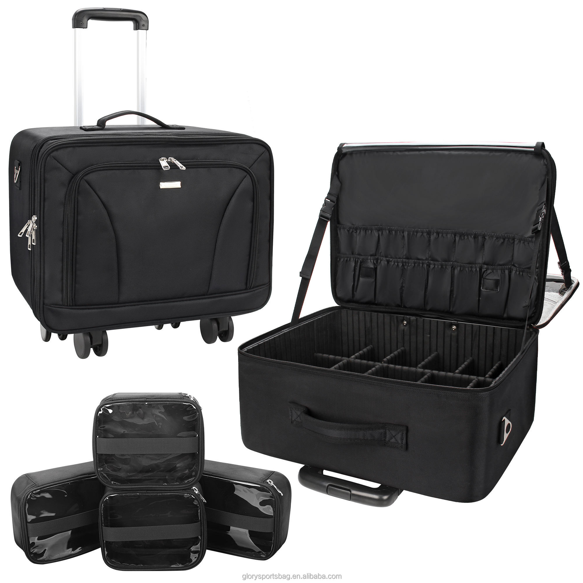 3-Layer Nylon Rolling Makeup Case 4