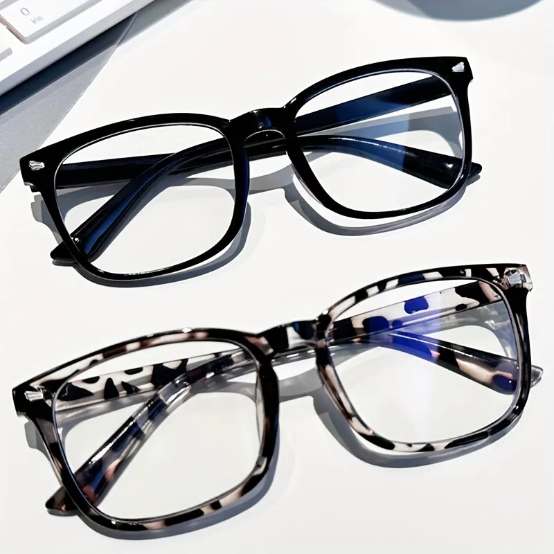 Lightweight Square Clear-Lens Computer Glasses 4