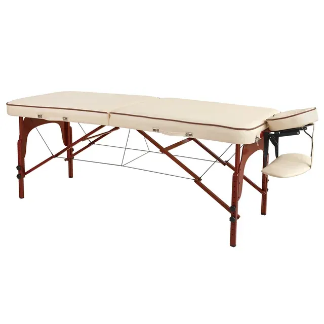 Portable Massage Stretcher Adjustable Wooden Table Beauty Bed 2