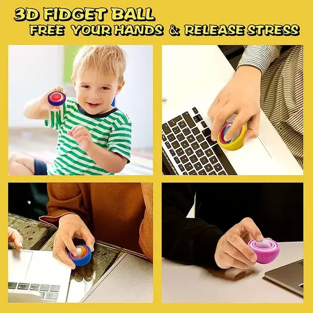3D Rotating Gyro Fidget Ball Sensory Toy 4