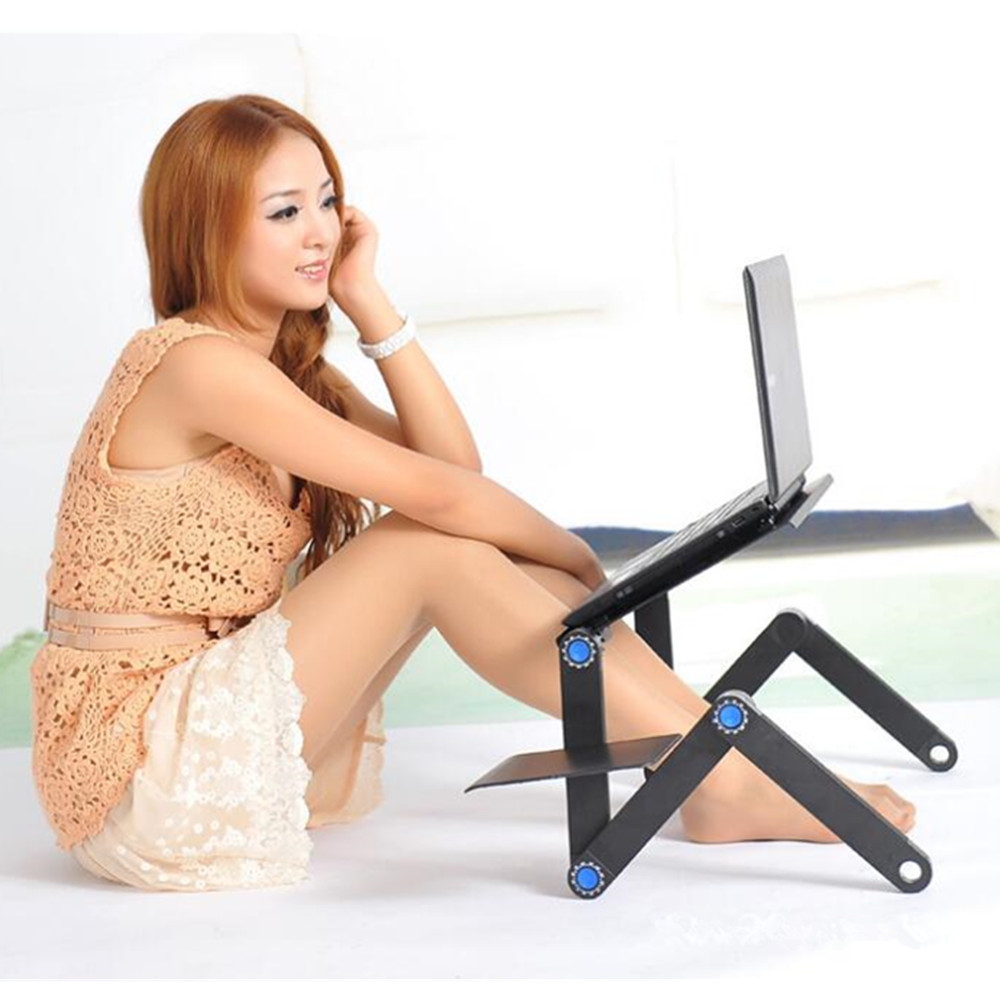 Aluminum Alloy Portable Foldable Folding Height Adjustable Laptop 4
