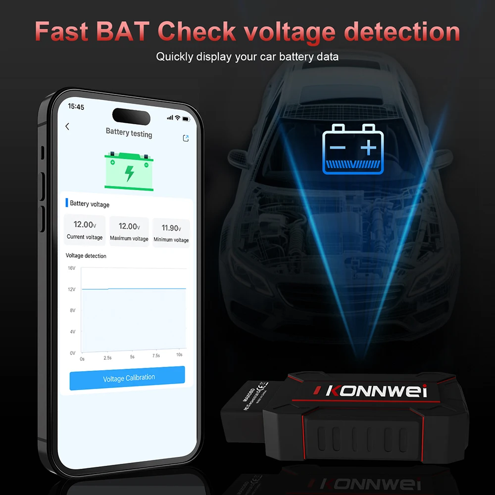 Wireless OBD2 Scanner with Bluetooth 4