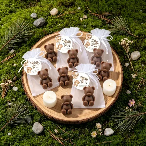 Bear Party Favor Candle