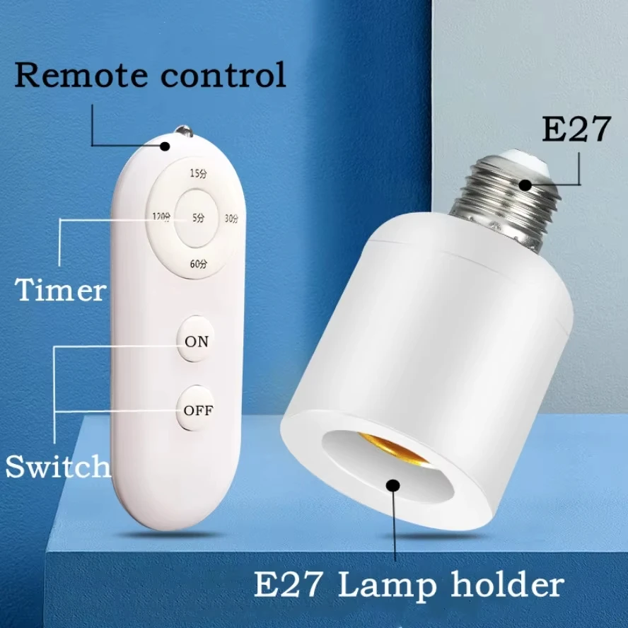 E27 60W Drahtlose Fernbedienung Smart Timer Schalter Lampe 2