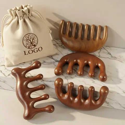 Sandalwood Wooden Face Massage Comb