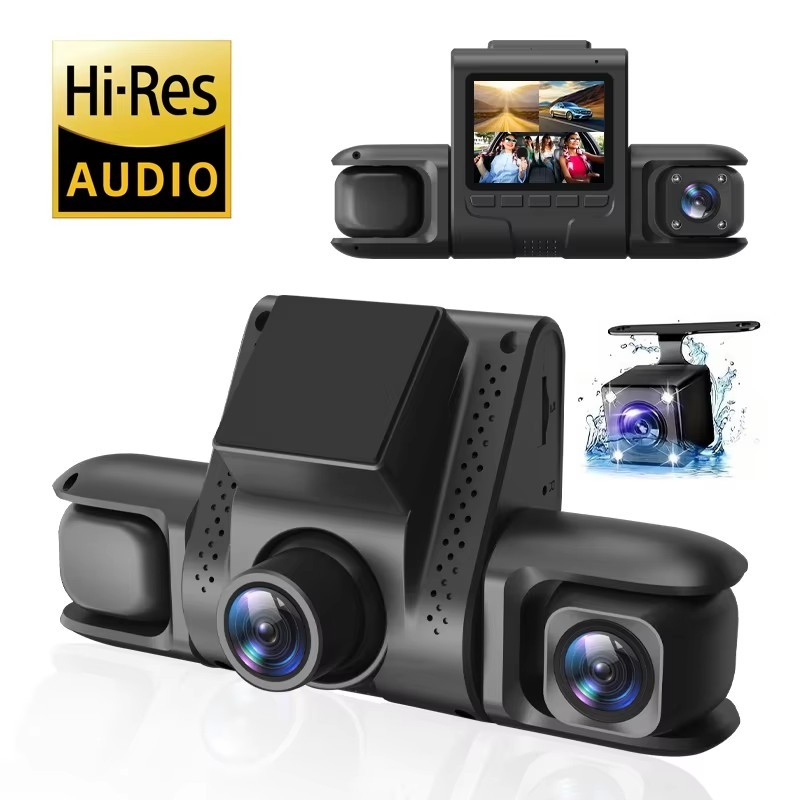 4-Channel 1080P Dash Cam Front Rear Recording MicroSD