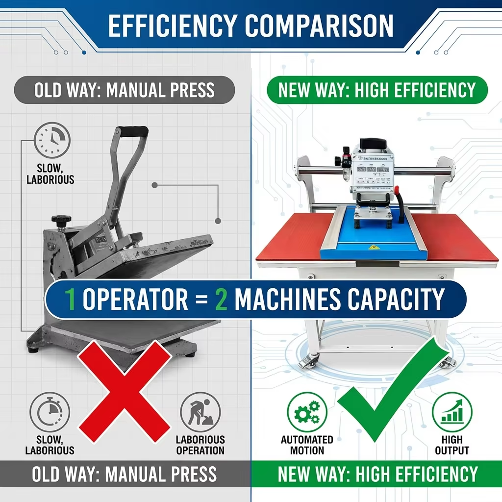 40x60cm Pneumatic Double Station Heat Press Machine Industrial 2