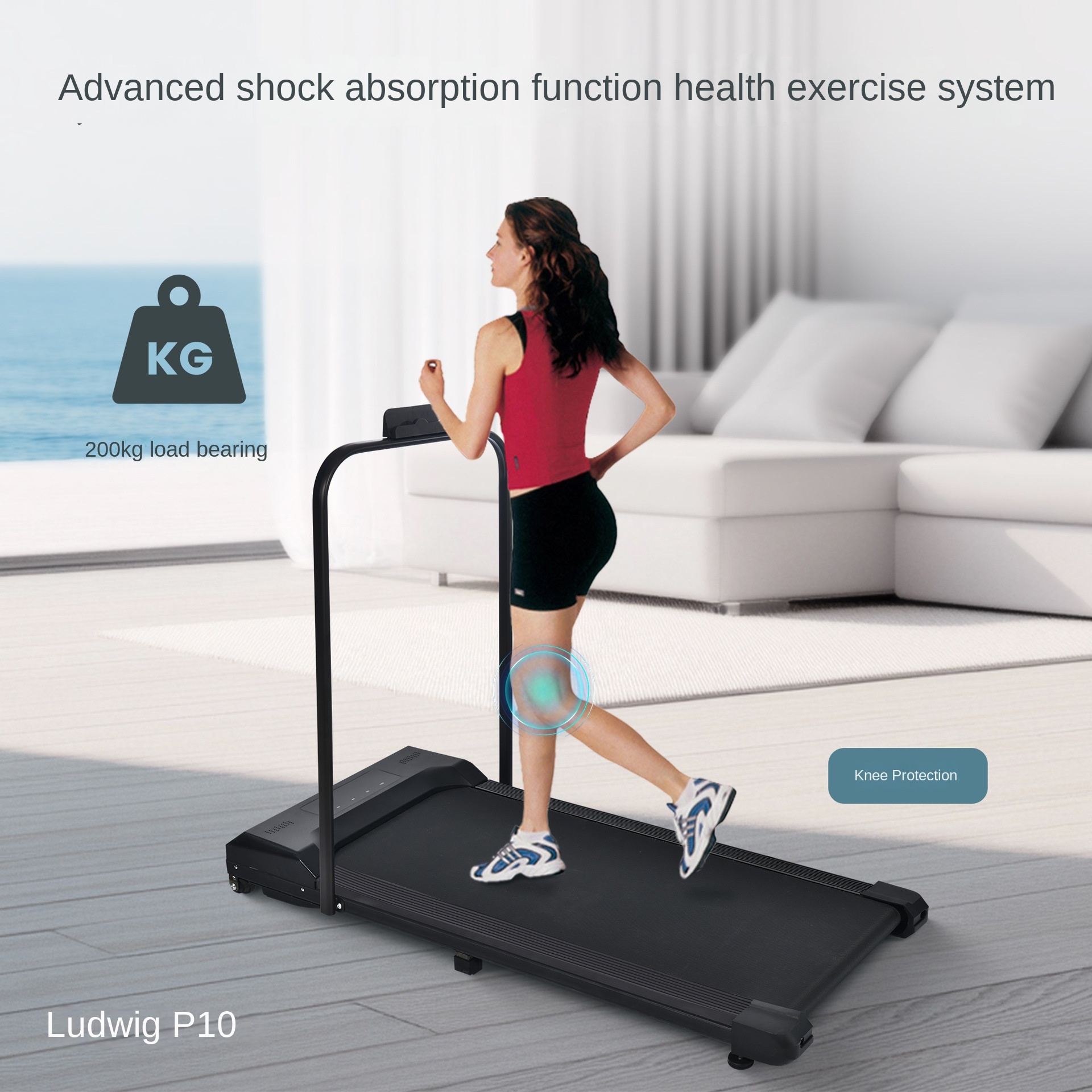 Foldable Flat Treadmill for Home 2