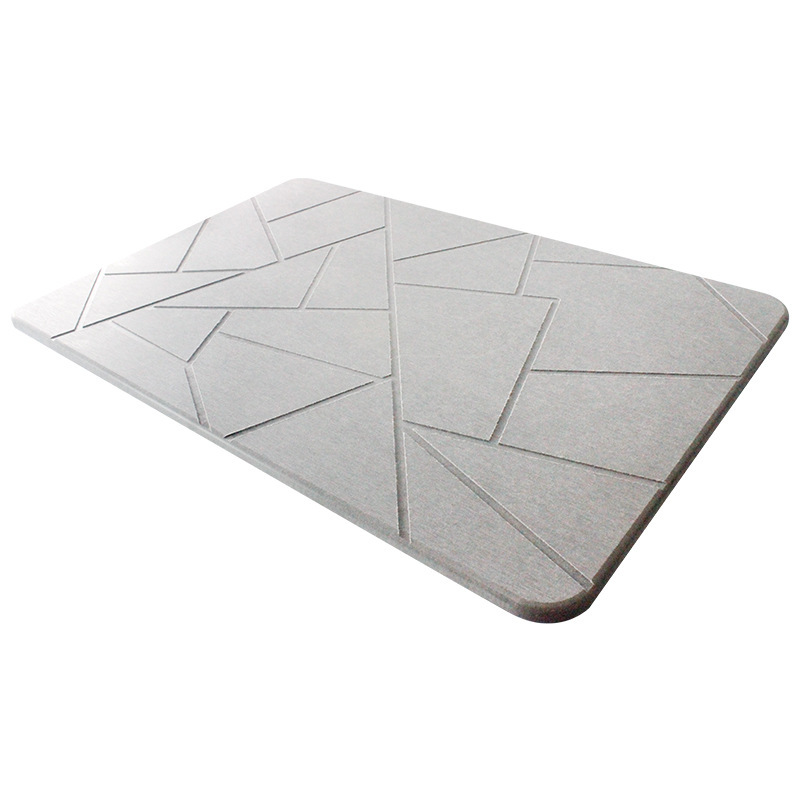 Modern Style Fast Drying Bath Mat Non-Slip Solid 3
