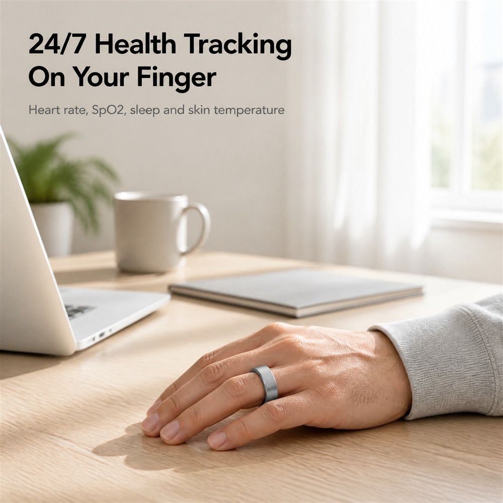Smart Health Ring Stainless Steel Heart Rate Blood 2