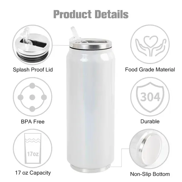 350 ml 500 Sublimation Blank Becher Können Edelstahl 2